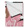thumbnail image 2 of Saying Soft Flannel Fleece Blanket, Summer Time Lettering with Delicious Doodle Ice Cream Sticks on Striped Background, Cozy Plush for Indoor and Outdoor Use, 50" x 70", Multicolor, by Ambesonne, 2 of 5