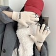thumbnail image 6 of Fashion Windproof Cartoon Panda Cold-proof Warm Gloves Thickened Touch Screen Gloves Winter Gloves Cycling Gloves Knitted Gloves BLUE, 6 of 8