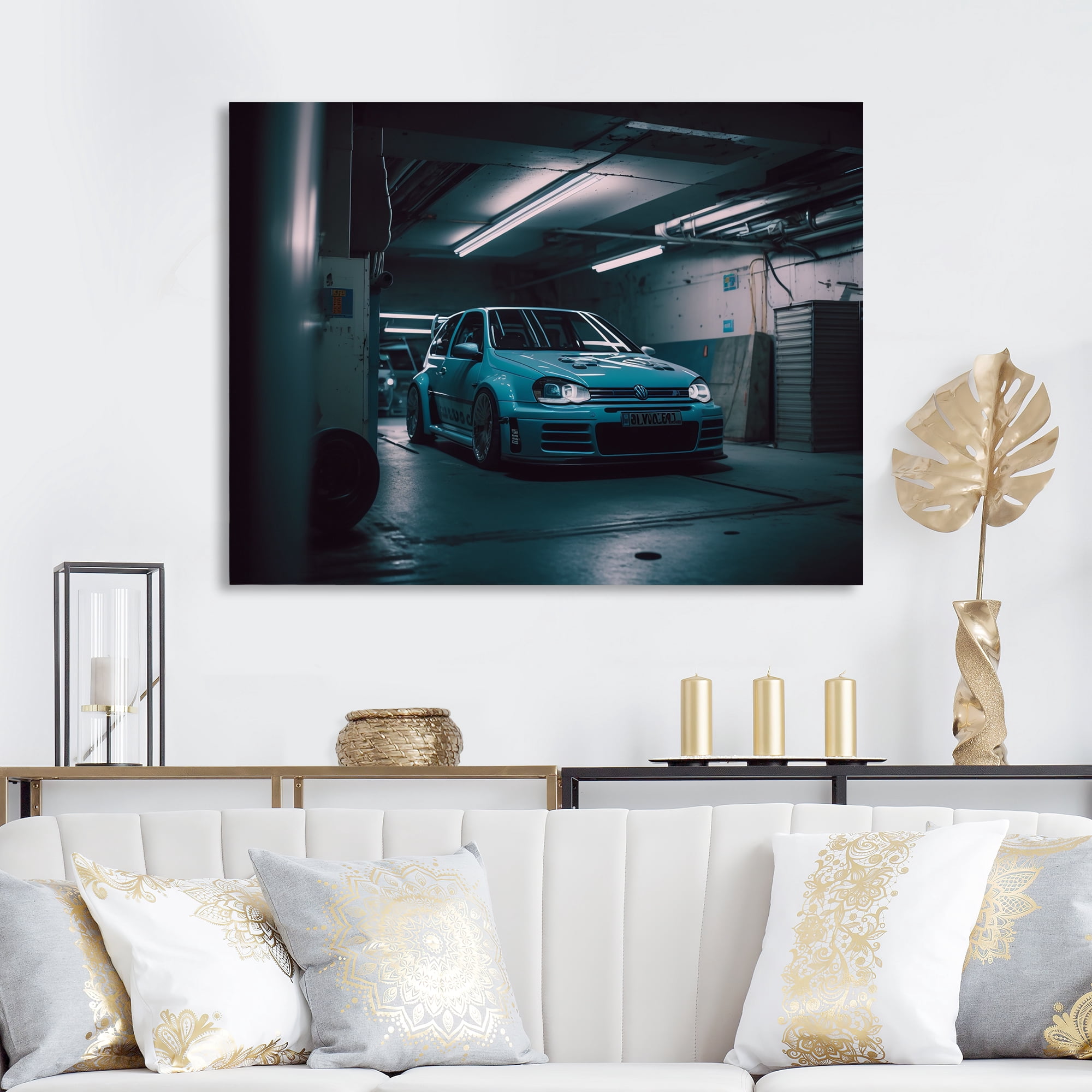 Designart 32R In Underground Garage Canvas Wall Art