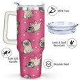 thumbnail image 3 of Pug Gift for Pug Owner,40 oz Pug Tumbler Stainless Steel Insulated with Handl, 3 of 6