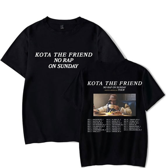Kota The Friend No Rap On Sunday US Tour T-shirt 2025 Women Men Casual Fashion Short Sleeve Tee