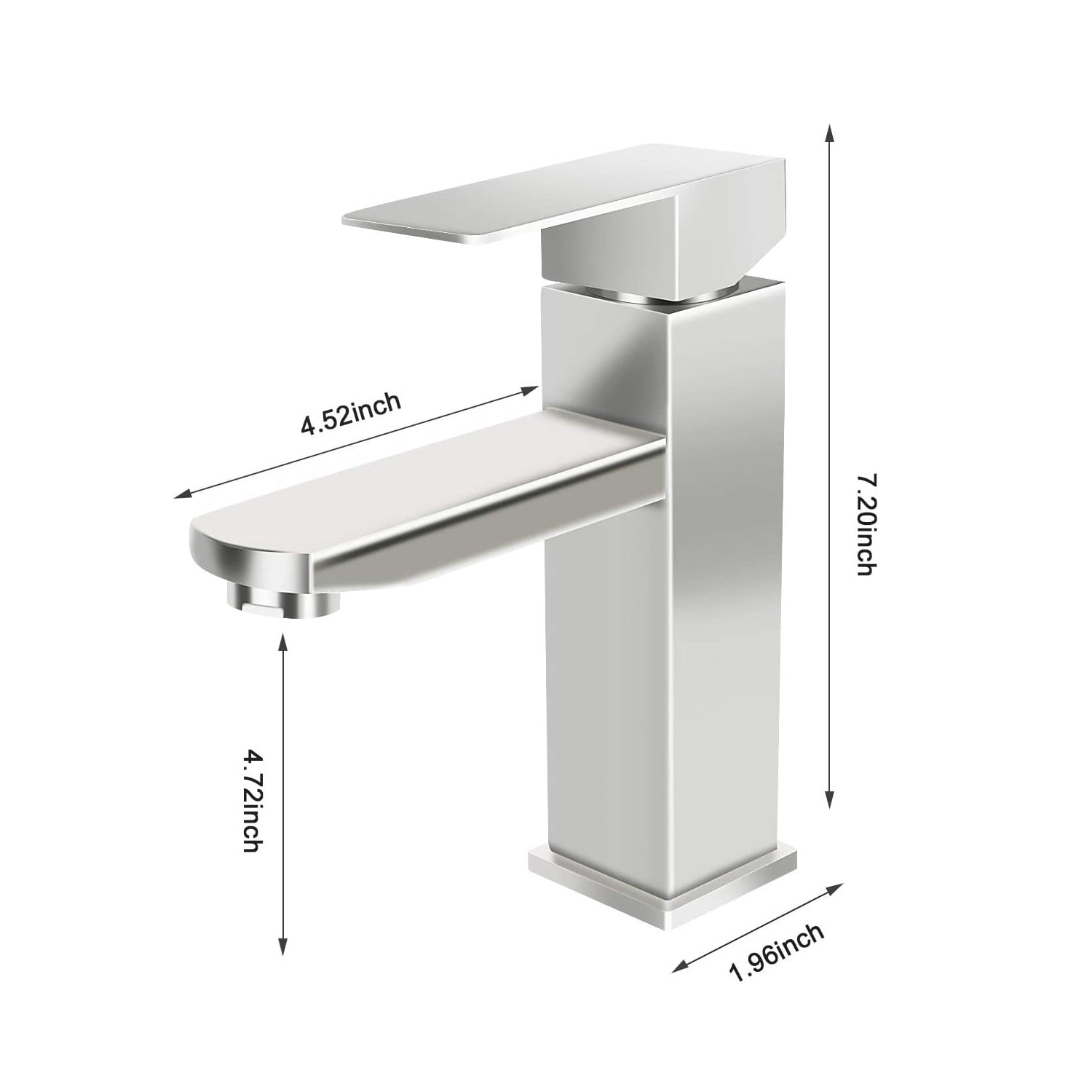 SkyGenius Bathroom Faucet for Sink Single Hole Brushed Nickel Faucet
