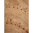 thumbnail image 5 of Hand Woven Jute Eco-Friendly Area Rugs - 5'X5', Round Shape, Beige Color, Oriental Pattern, High Pile, Natural Fiber, Outdoor Indoor Handmade Area Rugs For Living Room, Bed Room (J00001), 5 of 8
