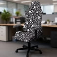 thumbnail image 3 of Uorisanigo Gothic Skull Gaming Chair Cover with 2 Armrest Covers Removable Racing Gaming Chair Protector with Elastic Edge Breathable Rotating Chair Cover for Office, 3 of 8
