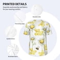 thumbnail image 3 of Hirioo Sweet Honey for Men's Baseball T-shirt Shirts Short Sleeve Casual Summer Button Stretch T Shirts,Size S-4XL-Large, 3 of 7