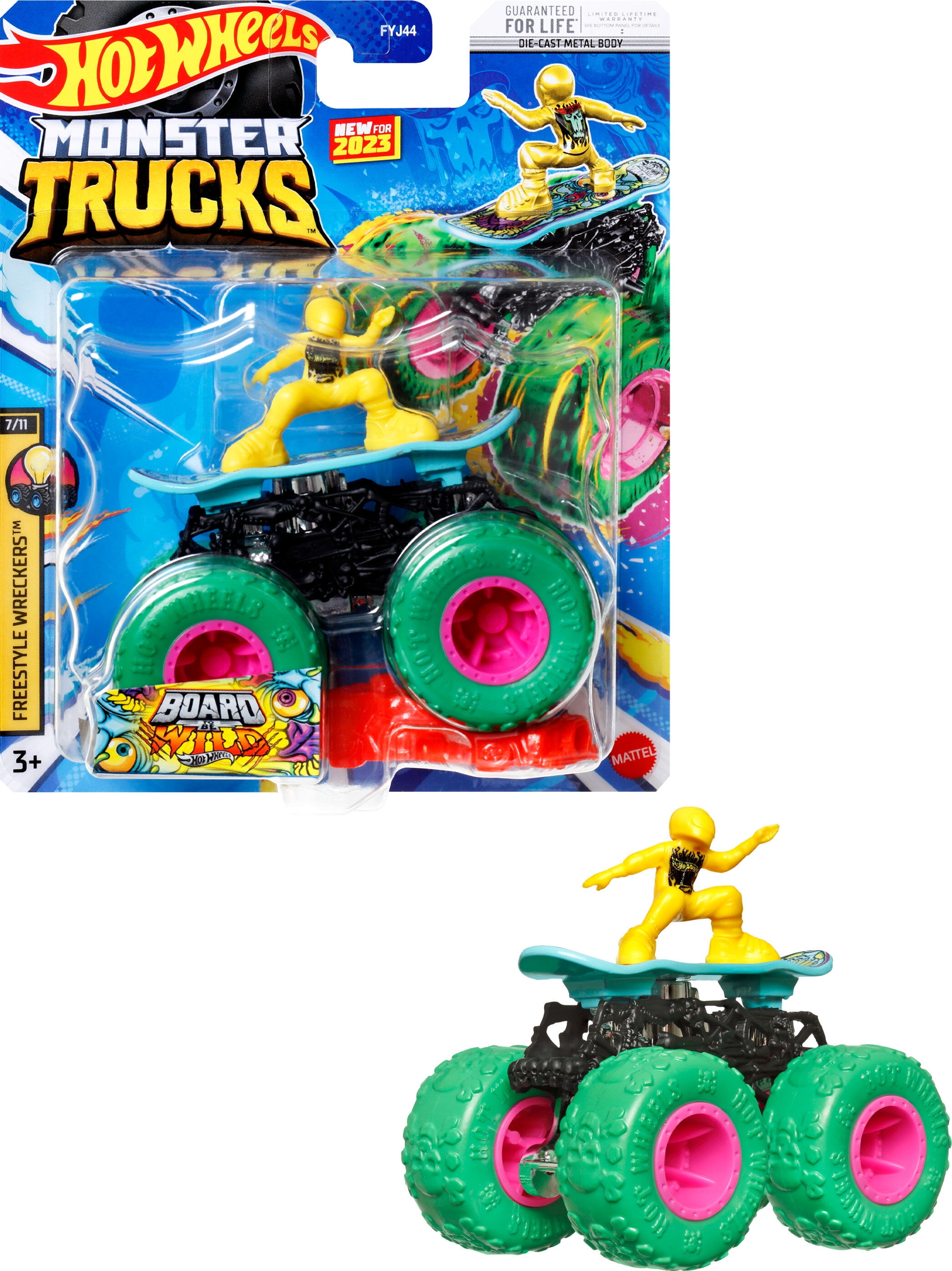 Hot Wheels Monster Trucks Playset 1 64 Scale Toy Truck Crushable Car Walmart