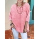 thumbnail image 3 of Camisas de mezclilla de talla grande para mujer, camisa de media manga empalmada, blusa elegante, camisa tejida de algodón, Tops de Moda de Primavera, 3 of 5