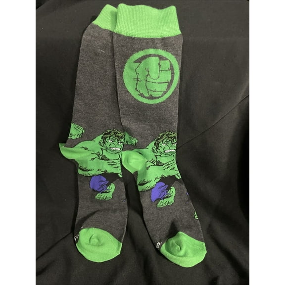 Marvel Hulk Mens Novelty Crew Sock Size 10-13