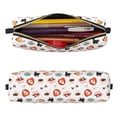 thumbnail image 2 of Rateoe funny cats celebrating Valentine's Day Print Leather Pencil Case with Smooth Zipper, Compact Storage for Writing Tools & Art Supplies, 8.26" x 1.96" x 2.16", 2 of 7