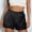*Black, variant on ClodeEU Women's Elastic Waist Knee Length Shorts with Pockets ,Anti Exposure Casual Athletic Bottoms Gray,Womens Plus XXL