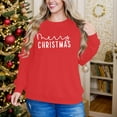 thumbnail image 5 of Xdegoge Christmas Sweatshirts for Women 2025 Xmas Letter Print Long Sleeve Pullover Tops Oversized Funny Crewneck Shirts Winter Vintage Festival T-Shirts Family Season Gifts Holiday Outfits, 5 of 9