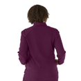 thumbnail image 2 of ave. Solano Women's Four Pocket Athletic Scrub Jacket in Wine, XL, 2 of 6