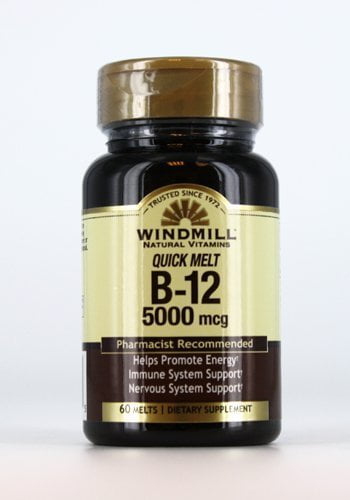Windmill Quick Melt Vitamin B-12 5000 MCG Dietary Supplement, 60 Count 1