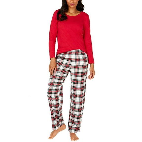 Family Pajamas Womens Stewart Plaid Pajama 2 Piece Set Size 2XL