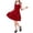 Dresses-A515Red, variant on Big Girls Sleeveless Tiered Skirt Dress Pleated Front with Bow Knot Waist Belt formal Wedding Guest Church Wear Preppy Uniform Style Swing Frock