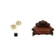 thumbnail image 1 of Sofá miniatura con forma de hoja, mueble para casa de muñecas, silla individual, modelo de , sofá de hierro y madera, artesanía adecuada par, 1 of 8