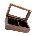 thumbnail image 4 of Wood Jewelry Box Storage Case Rings Treasure Case Organizer with Lid Keepsake Box Holder Ring Black, 4 of 8