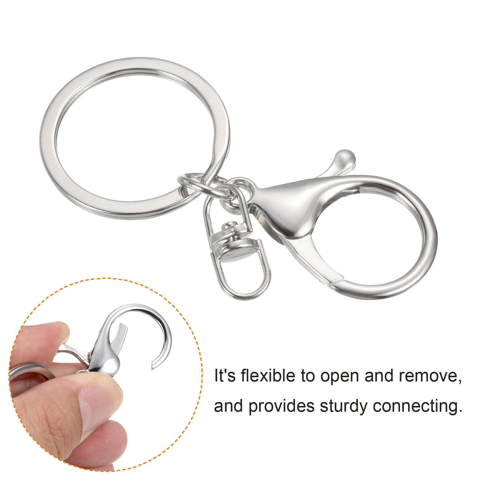 Uxcell Key Chain Rings Lobster Clasps Keyring Keychain Holder