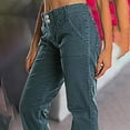 thumbnail image 6 of Kaemgyyd Jeans for Women Casual Fashion Low Rise Stretch Denim Pants Trendy Button Wide Leg Trousers with Pockets, 6 of 7