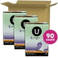 thumbnail image 2 of U by Kotex Clean & Secure Overnight Maxi Pads with Wings, 90 Count (3 Packs of 30) (Packaging May Vary), 2 of 3