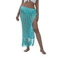 thumbnail image 1 of Women Summer Solid Color Skirt, Hollow Out High Waist Beachwear Skirt, 1 of 1