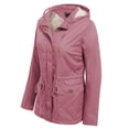 thumbnail image 3 of MixMatchy Women's Faux Fur Waist Drawstring Lightly Padded Utility Fashion Jacket Parka, 3 of 4