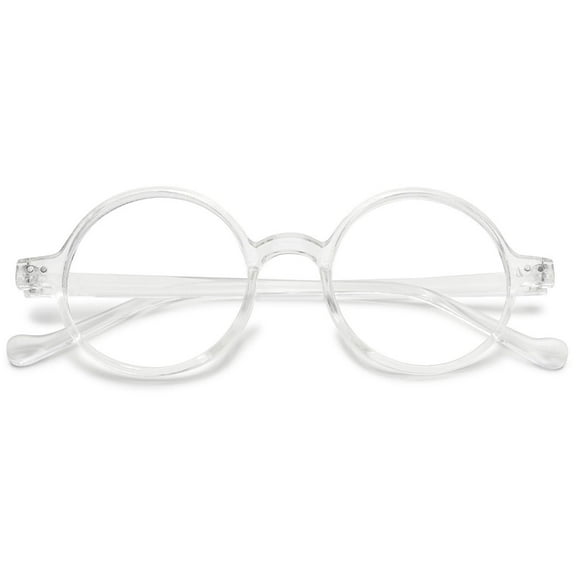 KOOSUFA Round Blue Light Blocking Glasses Women Men Retro TR90 Ultra-light Eyewear Eyeglasses for Computer Working Reading Gaming Transparent
