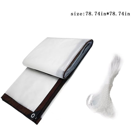 Transparent Waterproof Tarpaulin Multifunctional Windproof Cold Resistant Plastic Cloth Transparent Rain Shelter for Balcony Garden Patio Outdoor Item Protection