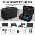 thumbnail image 2 of Ensemble d'Accessoires Périphériques de Jeu 12 en 1 Compatible avec Nintendo Switch Valise Multifonction, Support, Étui de Protection, Capot de Clé, Protecteur d'Écran, Volant, Poignée, Câble de Chargement Type-C, 2 of 7
