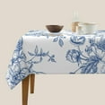 thumbnail image 4 of Spring Tablecloth 54x54 Inch Square, Blue Watercolor Flower Table Cloth, Chinoiserie Floral Tablecloths Polyester Fabric Farmhouse Decorative for Spring Home Kitchen Dining Party, 4 of 7