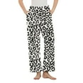 thumbnail image 4 of JGGSPWM Women's Fuzzy Fleece Pajama Pants Winter Warm Plush Pj Bottoms Soft Flannel Leopard Lounge Pants Sleepwear with Pockets Black L, 4 of 5