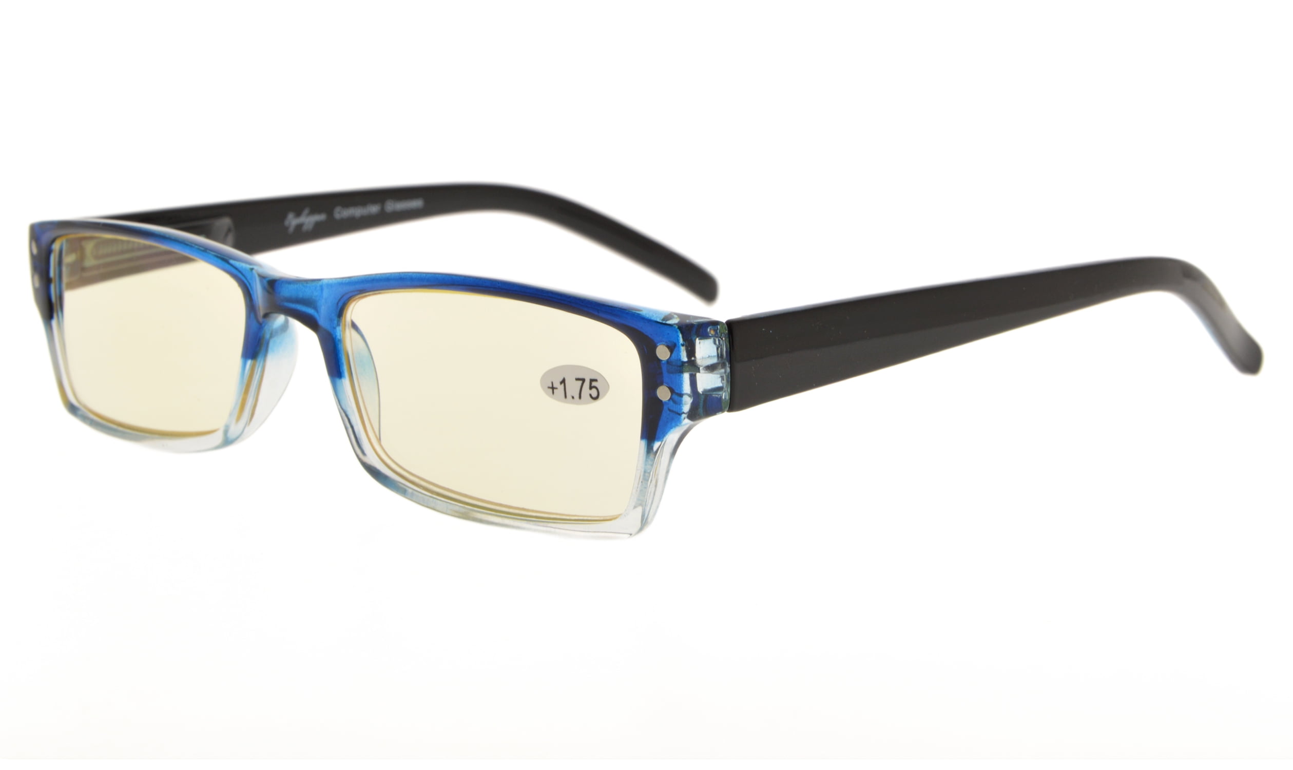 Eyekepper Computer Reading Glasses UV Protection Tinted Lens TwoTone Color Blue Transparent 2.