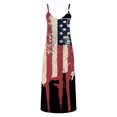 thumbnail image 4 of Deals Usmixi Formal Dresses for Women 4th of July High Waist Patriotic Spaghetti Strap Maxi Dresses V-Neck Sleeveless American Flag Print 2023 Summer Long Dress Black m, 4 of 4