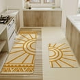 thumbnail image 2 of Boho Kitchen Mat Set of 2,Modern Farmhouse Sun Kitchen Rugs and Mats Non Skid Washable,Bohemia Runner Rugs with Rubber Backing for Kitchen Decor Accessories (17"x47"+17"x30"), 2 of 6