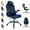 Blue, variant on CL.HPAHKL Gaming Chair, Office Chair Video Game Chair for Adults Ergonomic PU Leather Gaming Office Chair Adjustable Armrest PC Gamer Chair (Black)
