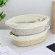 thumbnail image 3 of Rope Storage Baskets Set of 3 Organizer Woven Basket-Portable Cotton Bins for Clothes, Beddings B, 3 of 5