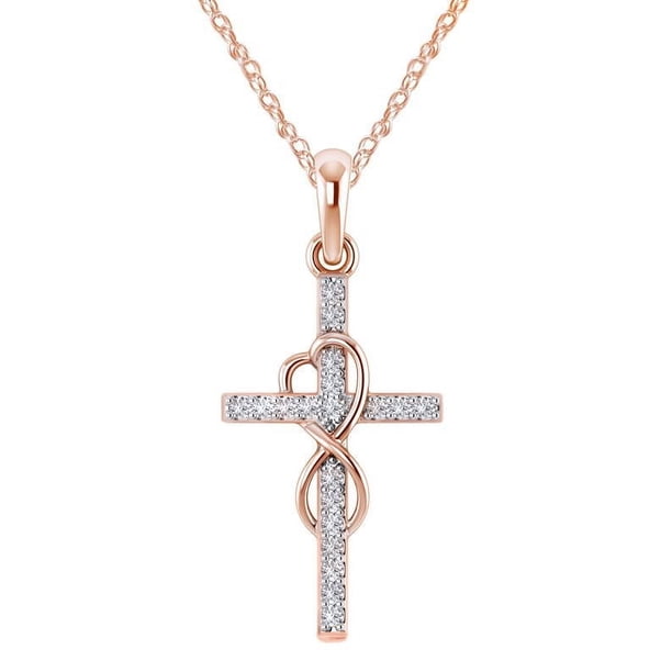 Collar de cruz de 8 palabras personalizado, elegante collar de cadena de clavícula de oro con diamantes, accesorios femeninos