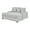Gray, variant on Roundhill Furniture Gaviella Wide Wale Corduroy Oversized Multi-Functional Chaise Lounge, White