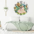 thumbnail image 3 of 10 Inch Sunflower Queen Fox Round Wall Clock Silent Non Ticking Wall Clocks Battery Operated for Home Office School Decor, 3 of 5