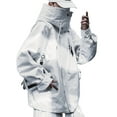 thumbnail image 1 of Niepce Inc Japanese Streetwear Kanji White Men's Techwear Jacket, 1 of 8