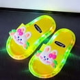 thumbnail image 2 of BOOMNY Toddler Boys Girls Slippers Light Up Cartoon Anti Slip Open Toe Summer Slippers Slip On For Indoor Homewear, 2 of 5