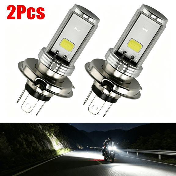 HIBIBUD 2026 New for Motorcycle H4 6500K Led Hi/Lo Beam Front Light Bulb Super Bright Headlight 2Pcs