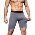 thumbnail image 2 of SAWOBUUN Men's Compression Shorts High Elasticity Athletic Base Layer Tights Quick Dry Breathable Workout Leggings, 2 of 6