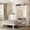 White, variant on Harper & Bright Designs Twin Size Wood Murphy Bed, Folding Wall Bed Chest Cabinet Bed with Desk for Bedroom Guest Room Home Office, White