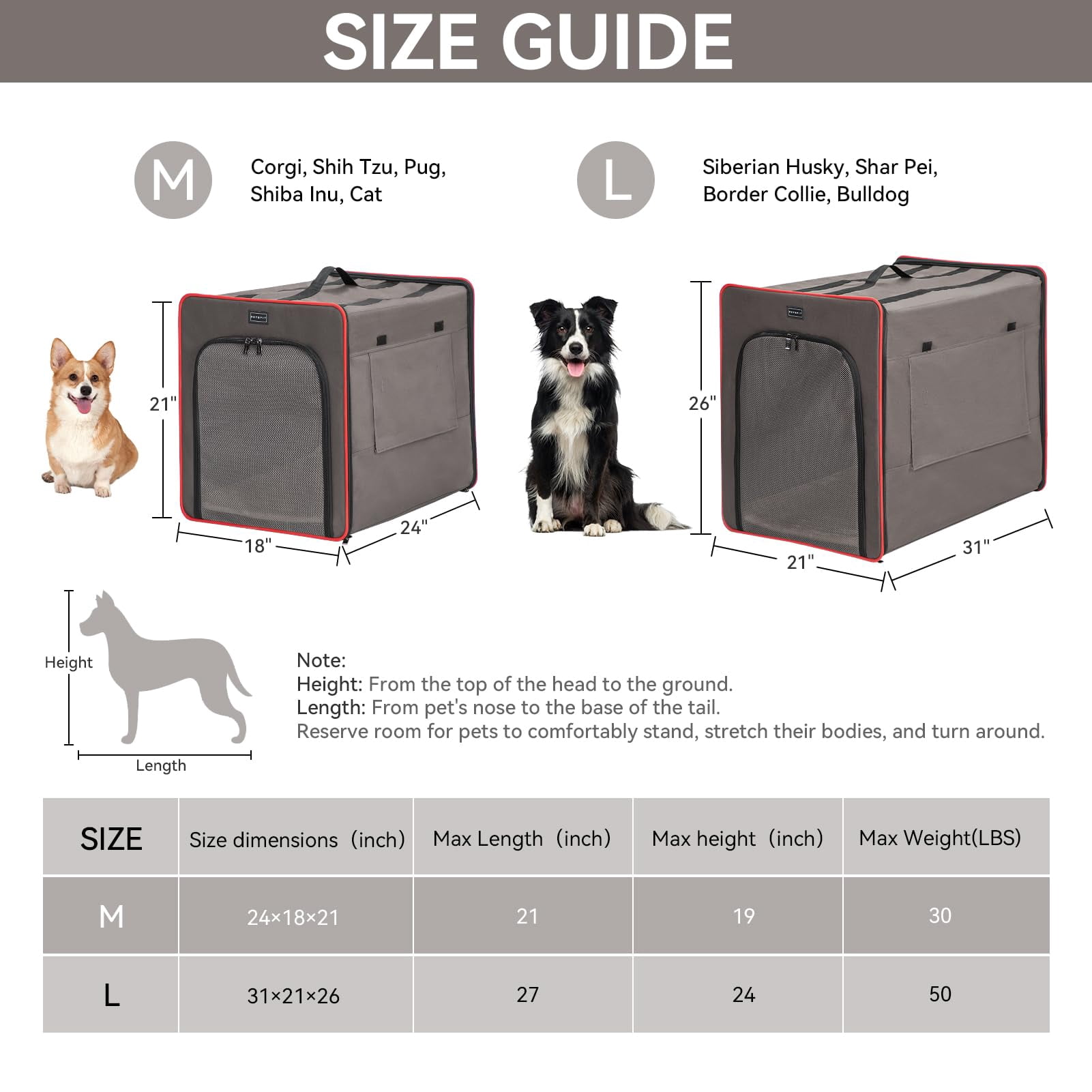 Portable Dog Crate Collapsible Soft Kennel 24 Inch with Thick Mat, Lightweight Foldable Pet Carrier for Travel Camping Car Home, Army Green