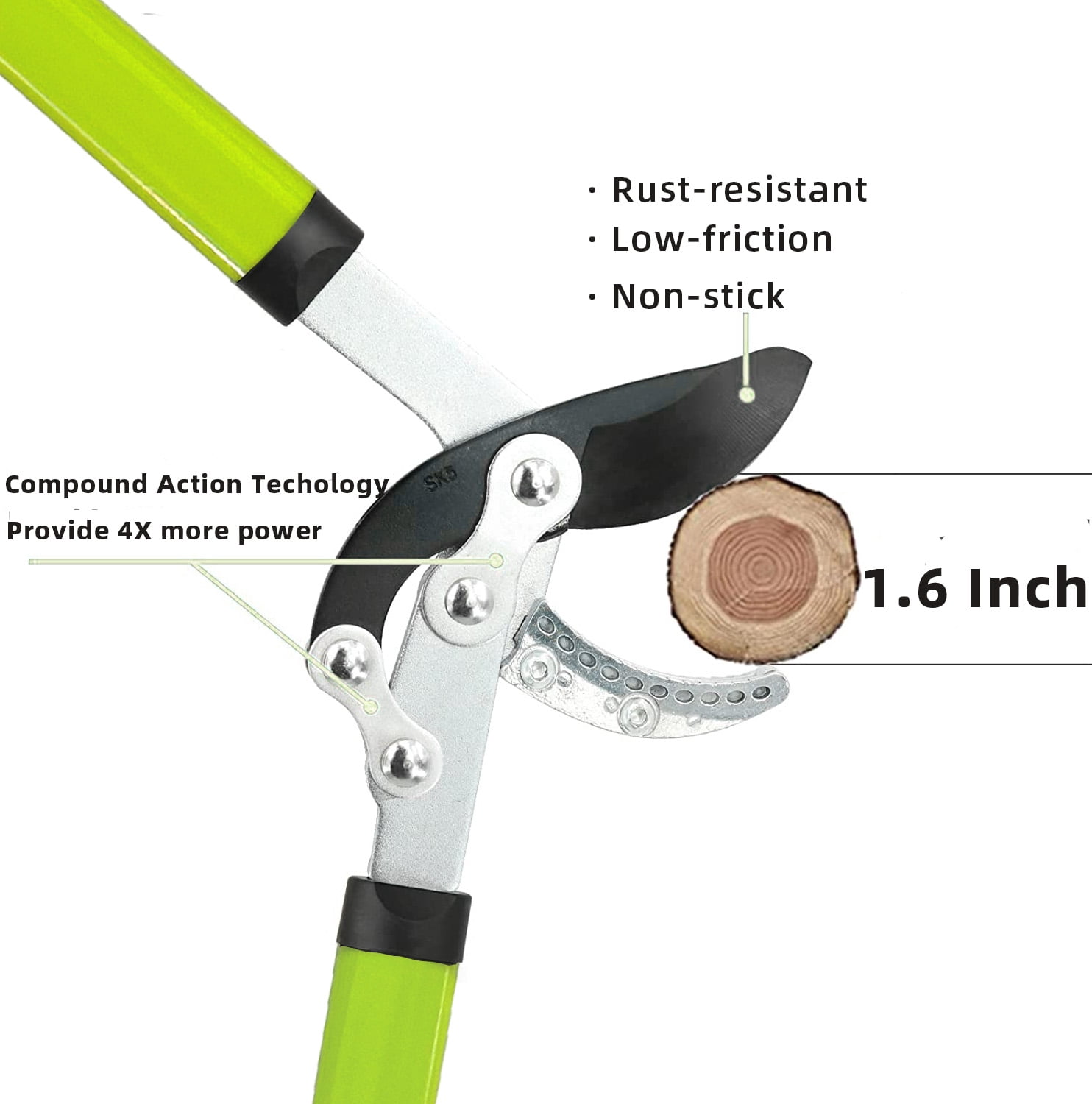 YARTTING Loppers Hedge Clippers & Pruners Shears, 3PCS Garden Tool Combo Set, Branch Cutter Tree Trimmer & Shrub Care Kit for Yard, Lawn & Garden
