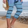 thumbnail image 2 of Gibobby Leggings Con Forro Polar Mujer Mallas 3/4 para mujer, mallas informales con estampado cintura alta para mujer, mallas atléticas, pantalones cortos entrenamiento Yoga（Azul， M), 2 of 5