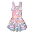 thumbnail image 5 of Uourmeti Cartoon Easter Bunny & Egg Skirted One Piece Swimsuit - Cute Quick Dry Swim Dress for Girls, Perfect for Beach & Pool Vacation, 5 of 8