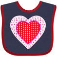thumbnail image 3 of Inktastic Valentine Red Heart with Dots Boys or Girls Baby Bib, 3 of 4