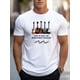 thumbnail image 1 of Men's 3D Digital Electric Guitar And Music Note Pattern And Letter Print Crew Neck Short Sleeve T-shirt, Chic And Stylish Tops For Summer Leisurewear, Tees For Men Tee For Adult, Men, Women, Teen, Te, 1 of 7